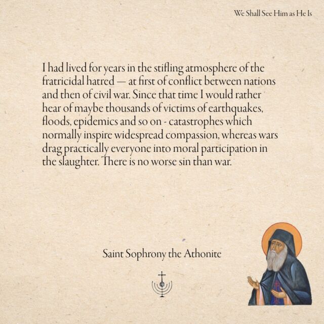 Extract from the book "We Shall See Him as He is" - the personal autobiography by Saint Sophrony the Athonite.

#sophrony #saintsophrony #essexmonastery #orthodox #christianorthodox #orthodoxchurch #quote #quotes #quoteoftheday #wisdom